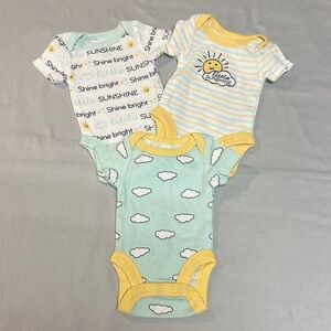 Koala Kids - NWOT - White and Yellow Bodysuits Adventure and Sunshine Designs